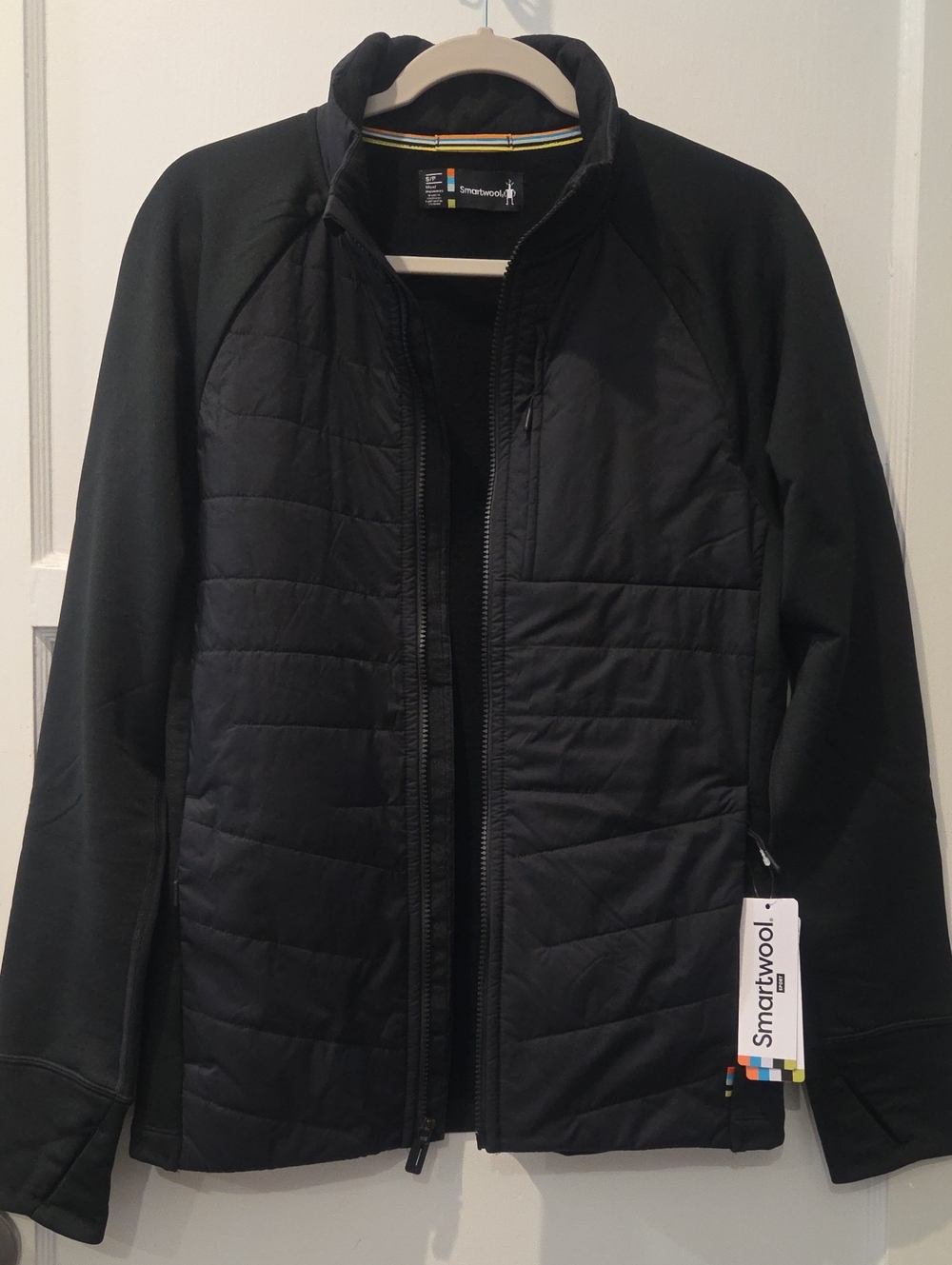 Smartwool Black Quilted Hybrid Full-Zip Jacket